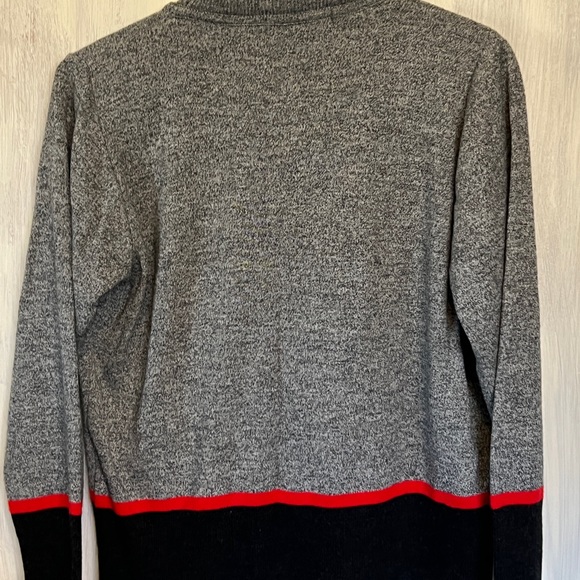 Vintage Karen Lessly small woman’s grey, red and black attached sweater set - Picture 4 of 6